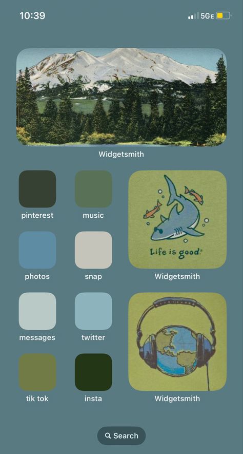 blue home screen aesthetic Granola Homescreen, Iphone Home And Lock Screen Layout, Blue Home Screen Aesthetic, Blue Phone Homescreen, Lock Screen Template, Phone Widget Inspo Aesthetic, Granola Widgets, Aesthetic Iphone Home Screen Layout Blue, I Phone Home Screen Ideas