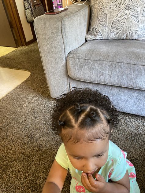 Easy Hairstyles For Mixed Girls Hair, Mix Baby Girl Hairstyles, Curly Hairstyles For Baby Girl, Hairstyles For Curly Hair Toddler Girl, Biracial Baby Hairstyles, Hairstyles For Babies With Curly Hair, 4 Month Old Hairstyles Girl, Baby Hairstyles Curly Hair, Curly Hairstyles Babygirl