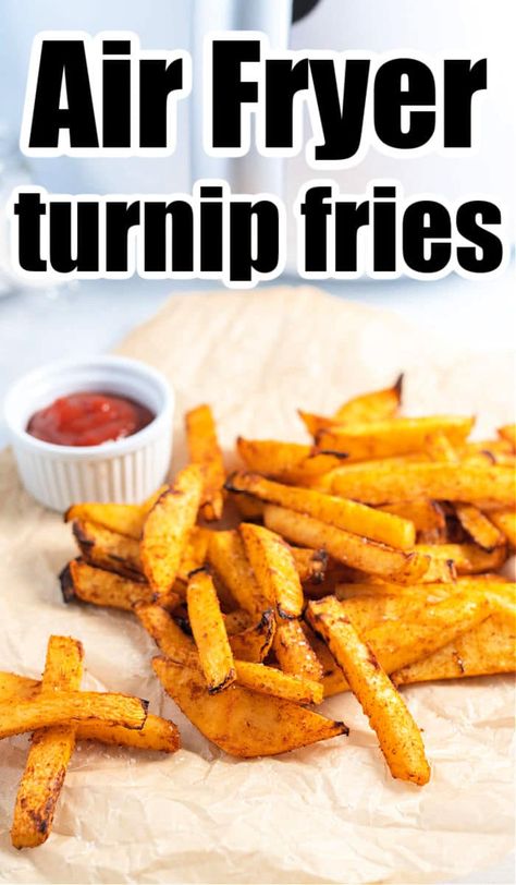 Turnip Fries Air Fryer, Airfryer Chips, Fries Air Fryer, Turnip Fries, Crunchy Snacks, Crunchy Snack, Veggie Tray, Delicious Vegetables, Vegetable Seasoning