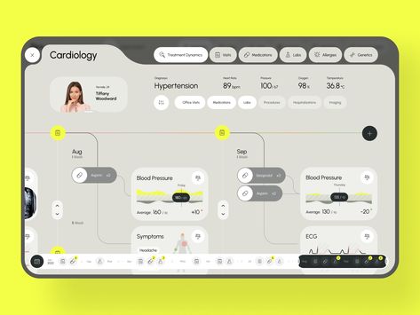 Medical App Ui Design, Electronic Health Record, Health Record, Ui Ux 디자인, Ui Design Dashboard, Medical App, App Design Layout, User Centered Design, Ui Design Trends