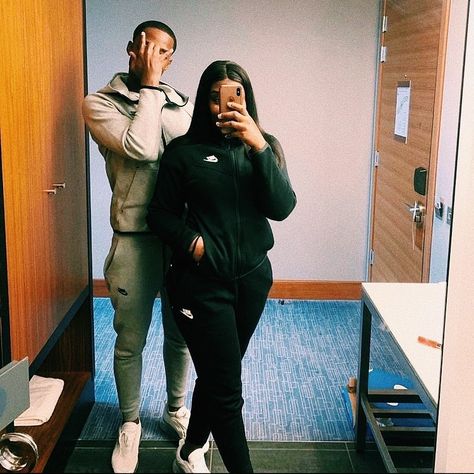 Midnight in Malibu ✨ on Instagram: “Comfy Fits ❄️” Matching Tracksuit Couple, Tracksuit Couple, Matching Tracksuit, Whatsapp Plus, Flipagram Instagram, Couple Fits, Black Relationship Goals, Black Love Couples, Couples Vibe