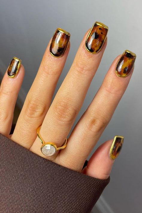 november nails, november nail art, fall nails, fall nails 2022, autumn nails November Nail Ideas, Tortoiseshell Nails, Tortoise Nails, November Nail, November Nail Designs, November Nails, Classy Nail Designs, Diy Nail Designs, Diy Beauty Hacks