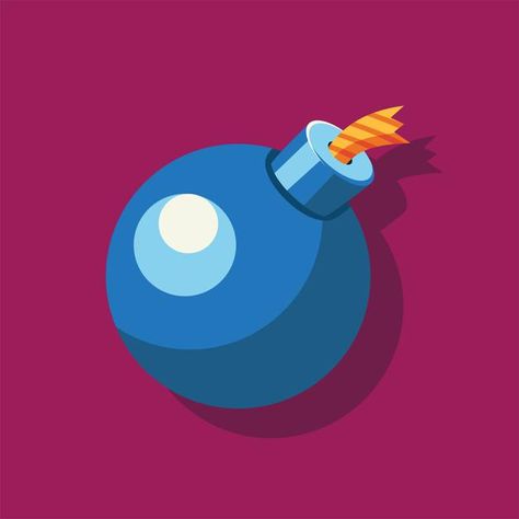 Round bom object illustration | Premium Vector #Freepik #vector #design #fire #game #flat Vector Object Illustration, Round Objects, Object Illustration, Sticker Bomb, Objects Design, Canvas Art Painting, Flat Design, Art Object, Vector Design