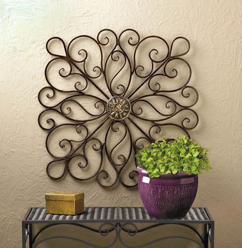 Iron Scrollwork Wall Decor — Pier 1 Wrought Iron Scrollwork, Wrought Iron Wall Art, Scroll Wall Art, Kitchen Metal Wall Art, Wrought Iron Wall Decor, Dining Room Sideboard, Wall Decor Metal, Iron Wall Decor, Iron Wall Art