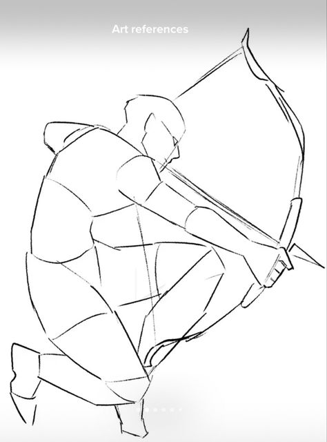 Rescue Pose Reference, Pose Reference With Bow And Arrow, Drawing Reference Poses Bow And Arrow, Bow Stance Reference, Bow And Arrow On Back Drawing Reference, Drawing Bow Pose, Archer Art Reference, Holding Arrow Pose, Playing Violin Drawing Reference