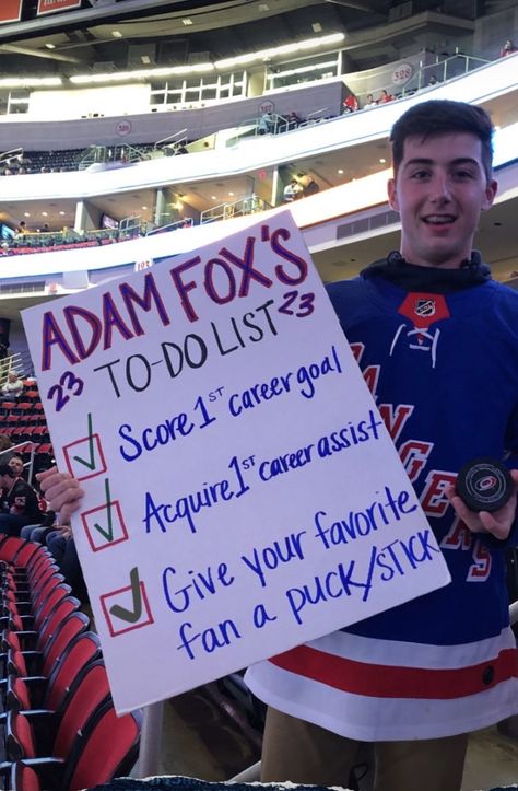 Hockey fans Hockey Game Signs Fans, Hockey Signs For Games, Hockey Posters For Games, Hockey Poster Ideas Signs, Signs For Games, Hockey Signs, Game Signs, Adam Fox, Games Sign