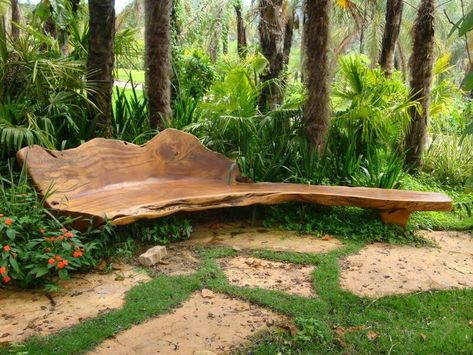 Bench Around Trees, Trunk Bench, Diy Backyard Fence, Log Bench, Carved Bench, Animal Garden, Tree Logs, Memorial Benches, Outside Projects