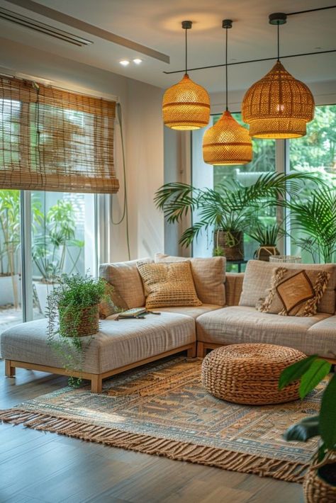 Cane Chairs Living Room, Thailand Living Room, Thailand Interior Design, Earthy Home Aesthetic, Caribbean Living Room, Modern Tropical Interior Design, Thailand Interior, Caribbean Houses, Cliff Beach