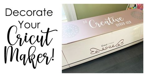 You’ve unboxed, set up, and maybe made a test project…but what’s next? You know you have one of the latest and greatest from Cricut, but now that you have it, are you stumped for what to make first?  Why not decorate your fancy new machine? This easy tutorial will help... Decorating Your Cricut Machine, Decorate My Cricut Machine Ideas, Decorating Cricut Maker, Decorate Your Cricut, Cricket Joy Projects Craft Ideas, Long And Short Stitch, Ideas For Decorating, Shading Techniques, Edging Ideas