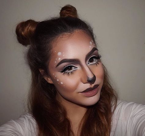 Bambi Makeup, Fox Makeup, Deer Makeup, Halloween Make-up Looks, Holloween Makeup, Cute Halloween Makeup, Popsugar Beauty, Halloween Costumes Makeup, Trendy Makeup