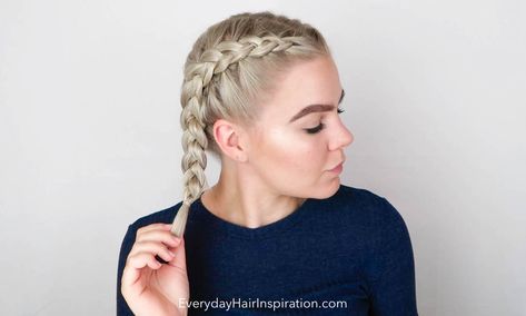 how to dutch braid step by step Dutch Braids Short Hair, Dutch Braid Your Own Hair, Braid Step By Step, French Plates, Braid Your Own Hair, Braids Step By Step, Dutch Braids, Everyday Hair, Step By Step Hairstyles