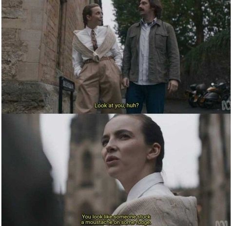 Villanelle X Eve Fanart, Villanelle And Eve Fanart, Eve X Villanelle, Killing Eve Quotes, Mic Drop, Killing Eve, Jodie Comer, Tv Quotes, Look At You