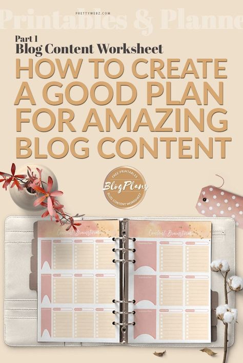 Download this free printable worksheet for planning blog content. This printable is the first in a series that will be out this month. As bloggers, we need a good plan to have a solid understanding of the direction our blog's content. Blog content plannin Blogger Planner, Planner Content, Blog Title, Seo Basics, Copywriting Tips, Successful Blogger, Blog Planning, Blogging 101, Content Planning