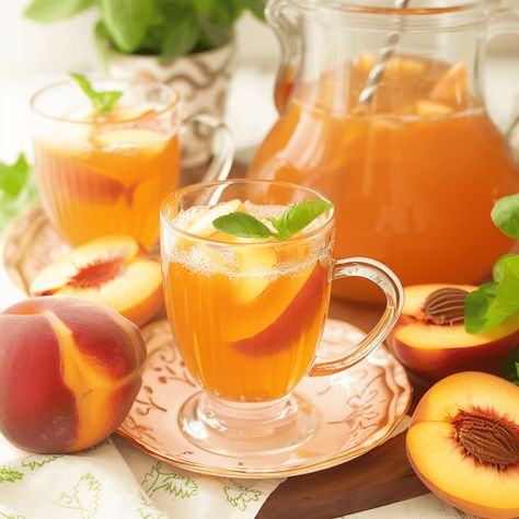 Picture this: a hot summer day, the sun is beaming down, and you’re sitting on a shaded porch with a gentle breeze blowing. In your hand is a chilled glass ... Read more Black Tea Bags, Peach Puree, Peach Juice, Peach Tea, Steeped Tea, Sweet Peach, Hot Tea, Breakfast Lunch Dinner, Picture This