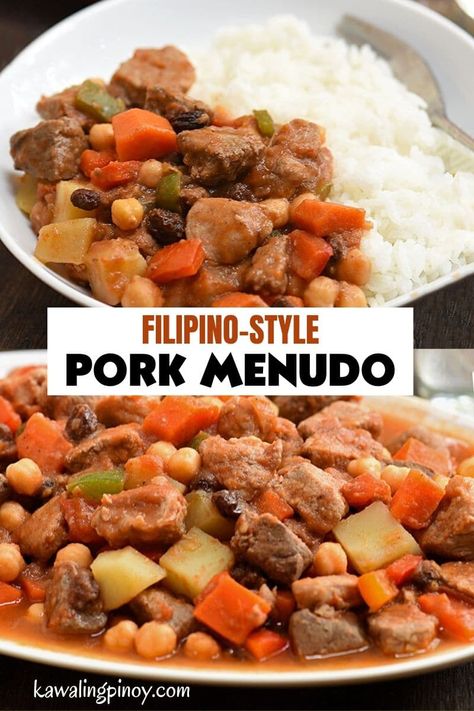 Filipino Pork Dishes, Filipino Menudo Recipe, Pork Menudo Recipe Filipino, Menudo Recipe Filipino, Menudo Recipe Easy, Menudo Recipe Authentic, Filipino Menudo, Che Recipe, Ulam Recipe