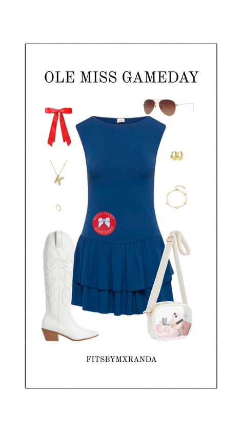 Ole Miss Gameday Outfit | #outfitinspo #gameday #gamedayfit #gamedayoutfit #olemiss #fashion Ole Miss Gameday, Ole Miss Game Day, Rush Week Outfits, College Gameday Outfits, Gameday Outfits, Sorority Events, Hotty Toddy, College Fits, Casual Preppy Outfits