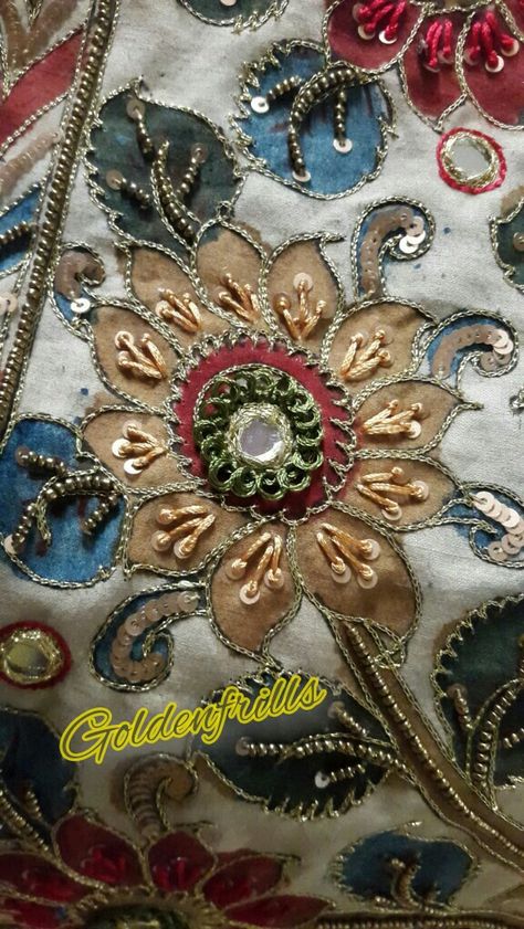 Pen kalamkari enhanced wid maggam work....Tree of life Work On Kalamkari Blouses, Kalamkari Blouse Designs Maggam Work, Kalamkari Embroidery Designs, Kalamkari Work Blouse Designs, Kalamkari Maggam Work Blouses, Pen Kalamkari Dresses, Pen Kalamkari Blouses, Kalamkari Work Blouse, Kalamkari Blouses