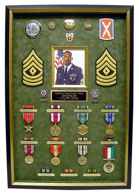 military shadow boxes | Military Shadow Box Framing on Behance Flag Display Ideas, Diy Shadow Box Ideas, Army Bedroom, Army Medals, Army Retirement, Shadow Box Ideas, Military Box, Military Crafts, Military Ribbons