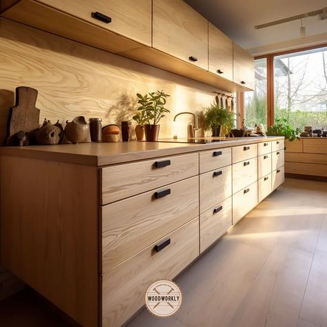 Ash Cabinets Kitchen Wood, Timeless Wood Cabinets, Whitewash Maple Cabinets, Ash Cabinets Kitchen, Ash Wood Cabinets, Beech Wood Cabinets, Wood For Cabinets, Birch Cabinets Kitchen, Ash Cabinets