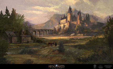 Hogwarts Legacy Concept Art, Hogwarts Legacy, Wizarding World Of Harry Potter, Fantasy Inspiration, Wizarding World, Art And Architecture, Hogwarts, Concept Art, Art Design