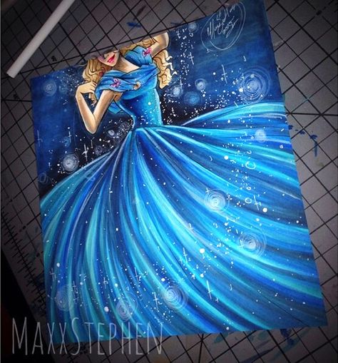 Ella (Drawing by MaxxStephen @Instagram) #Cinderella Disney Princess Paintings, Cinderella Art, Disney Canvas Art, Cinderella 2015, Artist Problems, Disney Canvas, Disney Paintings, Disney Princess Cinderella, Disney Art Drawings