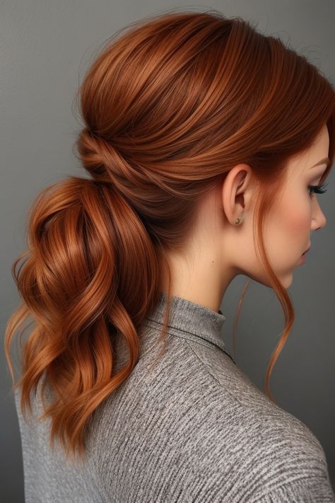 Copper brown hair