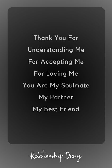 #mysoulmate #loveislove #lovequotesforhim #relationshipquotesforhim #couplegoals #relationshipgoals Thank You Song, Songs For Boyfriend, Muslim Words, Partner Quotes, Best Friend Relationship, Our Love Quotes, Thanks My Friend, My Soulmate, Beautiful Love Quotes