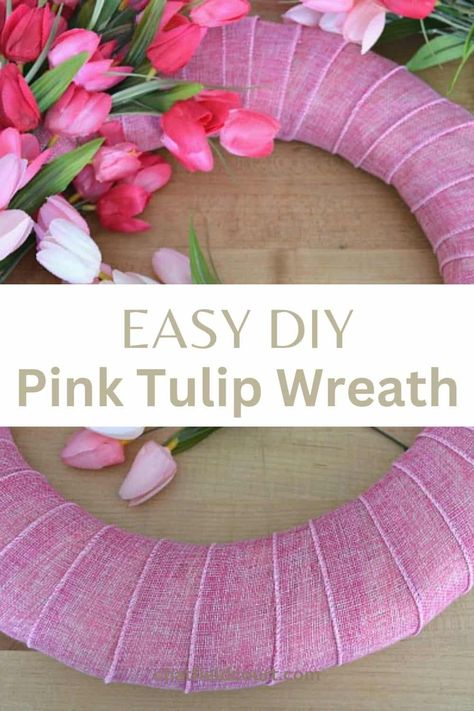 Craft a burst of spring with our DIY tulip wreath tutorial! Elevate your door decor with this easy and budget-friendly project. Perfect for adding a touch of spring charm to your home. Tulip Wreath Diy, Front Door Wreaths Diy, Pink Tulip Wreath, Diy Frühling, Front Door Wreaths, Diy Spring Wreath, Door Diy, Door Wreaths Diy, Tulip Wreath