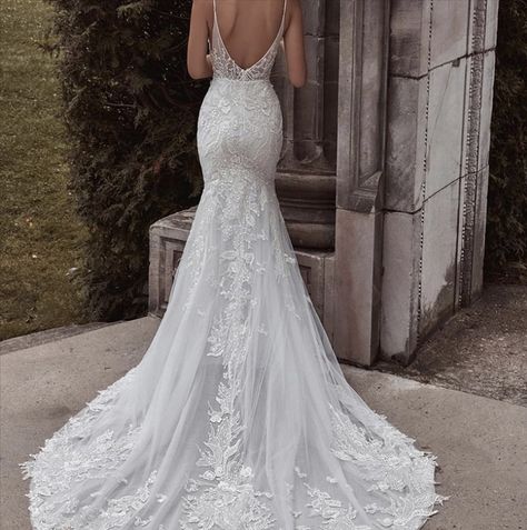 Wedding Dress Fishtail, Calla Blanche, Fishtail Wedding Dress, Bella Bridal, Fitted Gown, Sparkly Wedding Dress, Sparkly Wedding, Fit And Flare Wedding Dress, Dream Wedding Ideas Dresses