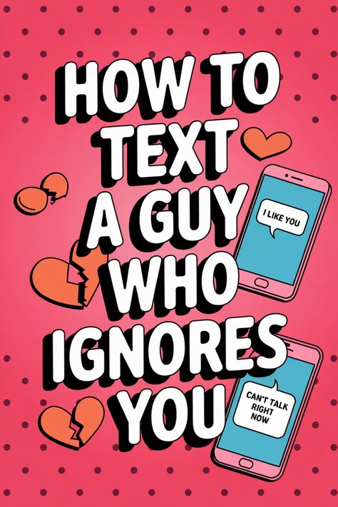 Discover effective strategies on how to text a guy who ignores you. Communication is key in any relationship, and knowing how to handle this situation can make a big difference. Learn helpful tips and techniques to break the silence and open up a dialogue with the guy you're interested in. Whether you want to clear the air or simply get his attention, these methods can help you navigate through the challenges of being ignored. What To Say To Him When He Ignores You, Ignore Him To Get His Attention, Ignore Text, Get His Attention, Being Ignored, Break The Silence, Things To Do With Boys, Communication Is Key, Ignore Me