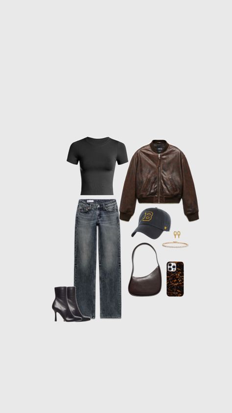 Cheer on the Bruins in style with this perfect game day outfit! Show your team spirit while staying chic. If you love this look, be sure to give it a like and hit the follow button for more game day outfit inspiration! 🏒🐻 #BostonBruins #GameDayStyle #TeamSpirit Boston Inspired Outfits, Boston Calling Outfit, Boston Hoodie Outfit, Bruins Game Outfit, Boston Bruins Game Outfit, Boston Sweatshirt, Boston Outfits, Boston Trip, Game Outfit