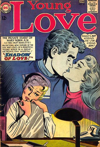 ... who's kissing who? | by x-ray delta one Love Comic, Valentine Printables, Famous Comics, Comics Love, Comic Cover, Romance Comics, True Romance, Comics Story, Silver Age