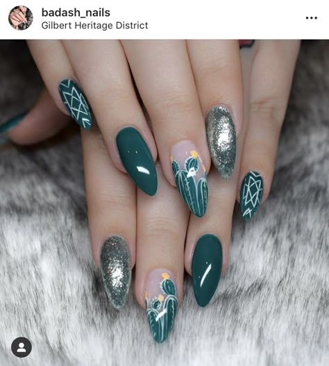 Arizona Nail Ideas, Cactus Pedicure, Arizona Nail Designs, Succulent Nails, Cactus Nails, Arizona Nails, Rodeo Nails, Best Nail Ideas, Western Nails