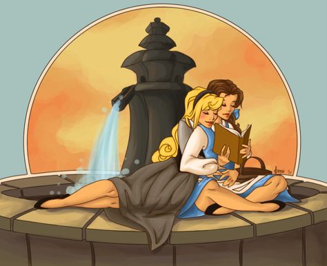 z- by stormchylde - My Favorite Part [Lesbian 'Disney-ish' Princesses] Principe William Y Kate, Disney Amor, Doctor Whooves, Disney Ships, Laughing Jack, Lesbian Art, Queer Art, Art Disney, Deviant Art