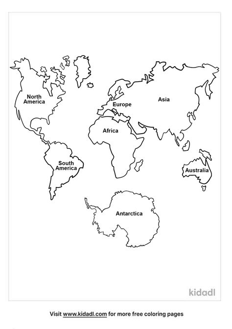 Continent Printables Free, World Continents Maps Free Printable, Continents Printable Free, Continents Coloring Page Free Printable, Continent Coloring Pages, Continent Crafts For Kids, 7 Continents Activities Free Printable, 7 Continents Of The World, Continents And Oceans Printables Free