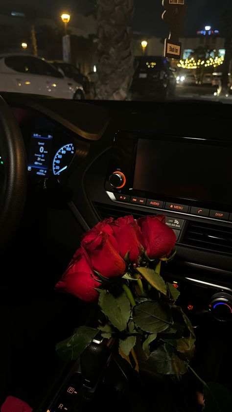 Night , car ride Night Car Ride, Thank The Universe, Me U, Car Ride, Love You More Than, Pet Names, Love You More, Red Rose, Roses