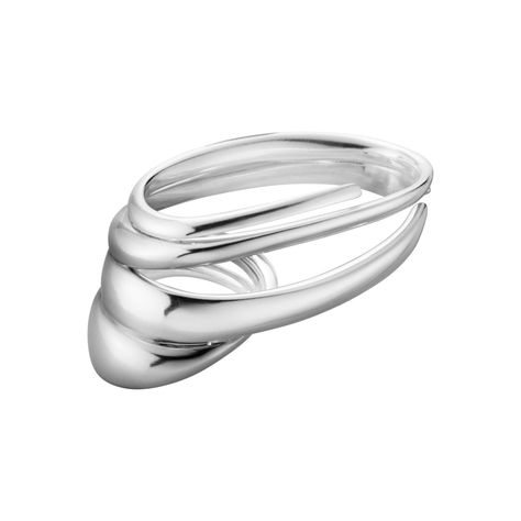 Georg Jensen Arc Sterling Silver Double Ring 20001308 Designed to seamlessly slide over two fingers, this stunning double ring from the Arc collection is defined by a sculptural silhouette which is as bold as it is stand-out. The asymmetry in the design allows for the ring to be worn in different ways, giving life to different expressions. This item will arrive beautifully packaged in a unique Georg Jensen presentation box. Dimensions: W: 23 mm / 0.91 inches. Georg Jensen Jewelry, Different Expressions, Bell Ross, Two Fingers, Double Ring, Georg Jensen, Latest Jewellery, Box Dimensions, Turquoise Jewelry