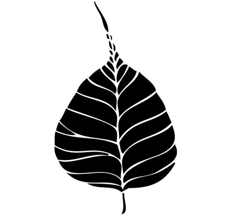 Free Bodhi Leaf Vector Art Bodhi Tattoo, Banyan Leaf, Leaf Symbol, Family Tree Tattoo, Bodhi Leaf, Palm Trees Painting, Leaf Silhouette, Leaf Stencil, Bodhi Tree