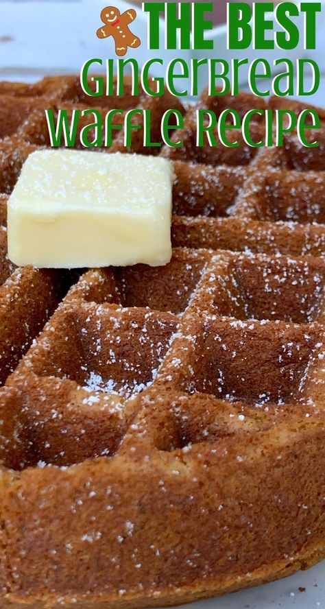 Ginger Bread Waffles, Christmas Morning Breakfast Ideas Sweet, Flavor Waffle Recipe, Waffle Recipe Flavored, Gingerbread Waffles Healthy, Christmas Breakfast Waffles, Cinnamon Roll Waffles Pillsbury, Christmas Morning Waffles, Flavored Belgian Waffle Recipe