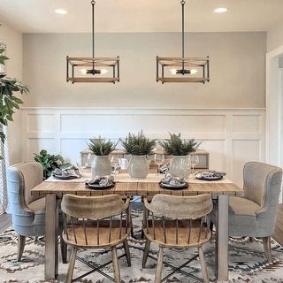 Kitchen Island Lighting Farmhouse, Stone Ideas, Myrtle Tree, Farmhouse Kitchen Island, Kitchen Island Chandelier, Foyer Entryway, Light Kitchen Island, Rectangle Chandelier, Modern Victorian