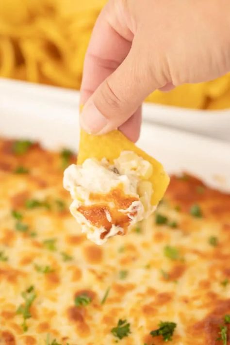 Fiesta Corn Dip | The Carefree Kitchen Baked Corn Dip, Corn Cream Cheese Dip, Monterey Jack Cheese Recipes, Fiesta Corn Dip, Cheesy Corn Dip, Corn Dip Recipe, Cheesy Hashbrown, Parmesan Orzo, Hot Corn Dip