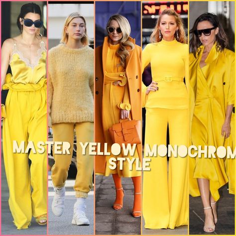 6 YELLOW MONOCHROME FASHION OUTFIT IDEAS ! Monochrome Mustard Outfit, Yellow Monochromatic Outfit, Yellow Monochrome Outfit, Black Mom Jeans Outfit, Mustard Outfits, Mustard Yellow Skirts, 70’s Outfit, Casual Sporty Outfits, Monochrome Makeup