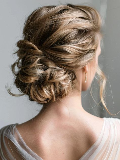 Elegant Updos for Shoulder-Length Hair: Top Trends for 2024 Shoulder Hair Updo For Wedding, Midi Updo Hairstyles, Wedding Updo Thick Hair, Updos For Medium Length Hair Prom, Lob Updo Hairstyles, Shoulder Length Hair Wedding Styles, Winter Bridesmaid Hair, Mid Length Hairstyles Updo, Updo For Shoulder Length Hair