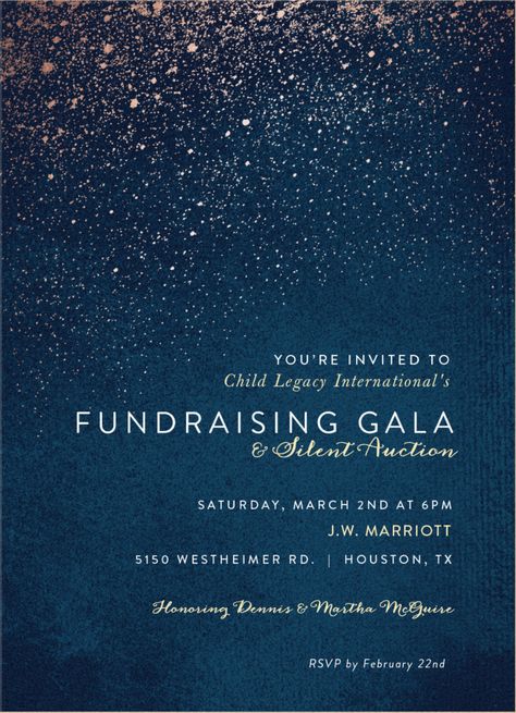 Celestial Wedding Theme, Dance Studio Design, Gala Invitation, Corporate Dinner, Gala Themes, Denim Party, Gala Ideas, Fundraising Gala, Barn Parties