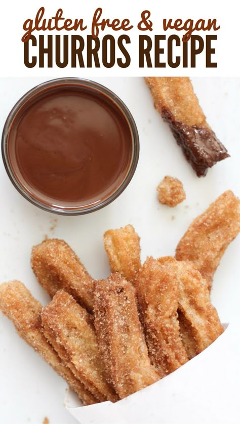 Gluten Free & Vegan Churros Recipe via @alittleinsnity Vegan Churros Recipe, Vegan Churros, Churro Recipes, Churro Recipe, Glutenfri Baking, Weight Watcher Desserts, Churros Recipe, Salad Pasta, Desserts Vegan