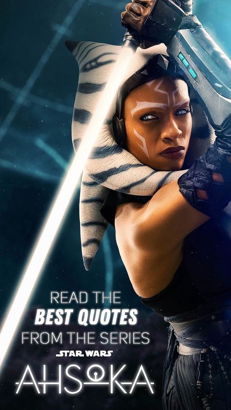 Star Wars: Ahsoka - Read the best quotes from the series Star Wars Easter Eggs, Ahsoka Series, Ray Stevenson, Character Posters, Rosario Dawson, Series Poster, Star Wars Books, Star Wars Ahsoka, Star Wars Love