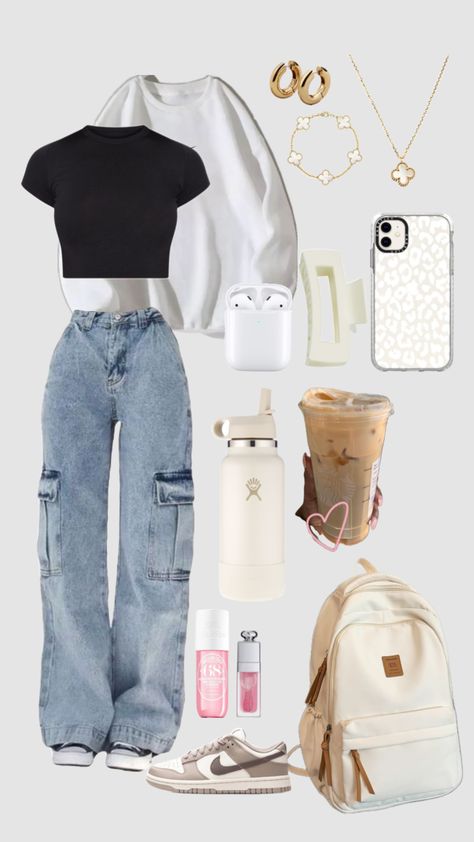 Teenage Cute Outfits, Clothe Inspo For School, Privet School Clothes, Cute Outfits For Teens Girl, Cute Outfit Ideas For Going Out, Cute Outfits For The City, Cute Elementary School Outfits, Back To School Outfits For 12-13, Aesthetic Outfits Girl For School