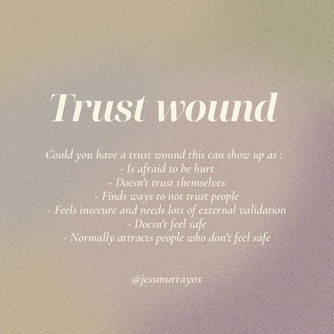 Trust wound healing trust issues trusting yourself Trust Issues Healing, Rebuild Trust Quotes, How To Start Trusting Again, Severe Trust Issues, Trust Wound Healing, Learning How To Trust, How To Build Trust With Yourself, Learn To Trust Yourself, How To Heal From Trust Issues