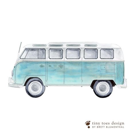 Boho Decor VW Bus Art California Wall Art VW Camper Van | Etsy Vintage Car Decor, Transportation Nursery, Vw Wagon, Car Nursery, Bus Art, Vw Camper Van, Beach Nursery, Nautical Prints, Van Wall