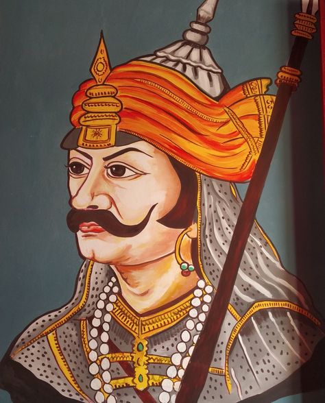 Maharana Pratap, Ap Art, Wall Painting, Zelda, Princess Zelda, Zelda Characters, Wall, Fictional Characters, Art